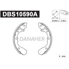 DBS10590A DANAHER Комплект гальмівних колодок