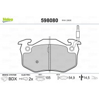 598080 VALEO КомплеК т гальмівних колодок, дискове гальмо