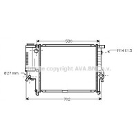 BW2121 AVA QUALITY COOLING Радіатор охолодження двигуна