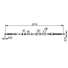 1 987 482 516 BOSCH Тросик, cтояночный тормоз