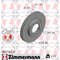 380.2160.20 ZIMMERMANN Гальмівний диск