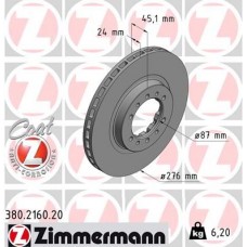 380.2160.20 ZIMMERMANN Гальмівний диск