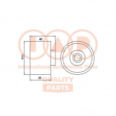 127-03021 IAP QUALITY PARTS Натяжний ролик ремінь ГРМ