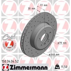 150.3434.52 ZIMMERMANN Гальмівний диск