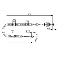1 987 482 167 BOSCH Тросик, cтояночный тормоз