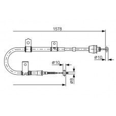 1 987 482 167 BOSCH Тросик, cтояночный тормоз