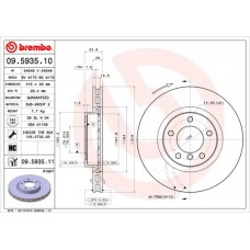 09.5935.10 BREMBO Гальмівний диск
