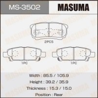 MS-3502 MASUMA Комплект гальмівних колодок