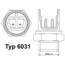 6031.100D BorgWarner (Wahler) Термовимикач вентилятор радіатора