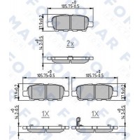 FO 859981 FOMAR Friction Комплект гальмівних колодок дисковий гальм