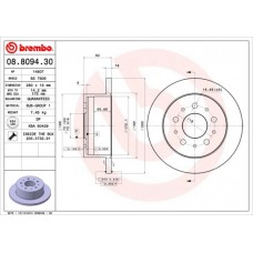 08.8094.30 BREMBO Гальмівний диск
