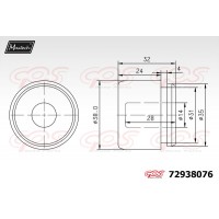72938076 MAXTECH Поршень корпус скоби гальма