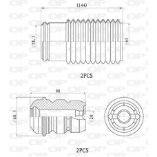 DCK5068.04 OPEN PARTS Пилозахисний комплект амортизатор