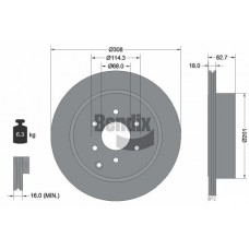 BDS1804 BENDIX Braking Гальмівний диск