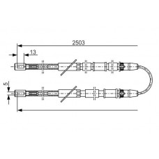 1 987 482 009 BOSCH Тросик, cтояночный тормоз