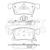 KBP2568 KEY PARTS Комплект гальмівних колодок дисковий гальм