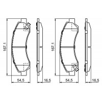 0 986 495 391 BOSCH КомплеК т гальмівних колодок, дискове гальмо