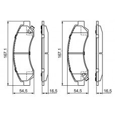 0 986 495 391 BOSCH КомплеК т гальмівних колодок, дискове гальмо