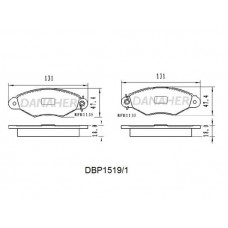 DBP1519/1 DANAHER Комплект гальмівних колодок дисковий гальм
