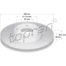 401 051 TOPRAN Гальмівний диск