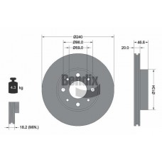 BDS2179 BENDIX Braking Гальмівний диск