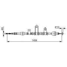 1 987 482 920 BOSCH Тросик, cтояночный тормоз