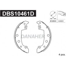 DBS10461D DANAHER Комплект гальмівних колодок