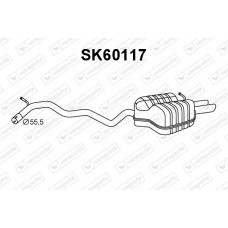 SK60117 VENEPORTE Глушник вихлопних газів кінцевий