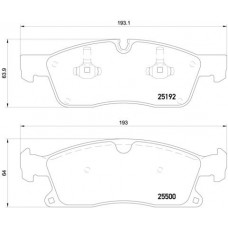 P 50 109 BREMBO Комплект гальмівних колодок дисковий гальм