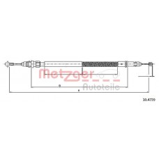 10.4739 METZGER Тросик, cтояночный тормоз