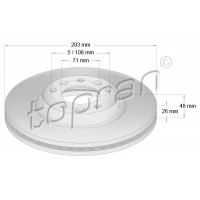 721 173 TOPRAN Гальмівний диск