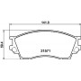 8DB 355 037-021 HELLA Комплект гальмівних колодок дисковий гальм