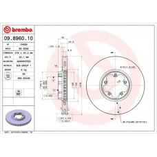 09.8960.10 BREMBO Гальмівний диск