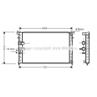 PEA2232 AVA QUALITY COOLING Радіатор охолодження двигуна