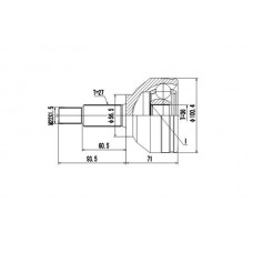 DCV860005 DYNAMATRIX Шарнирный комплект, Привідний вал