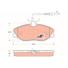 GDB1194 TRW КомплеК т гальмівних колодок, дискове гальмо