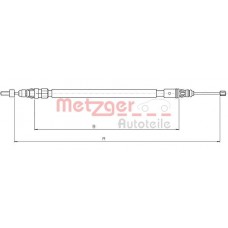 10.4663 METZGER Тросик, cтояночный тормоз