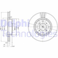 BG2815 DELPHI Гальмівний диск