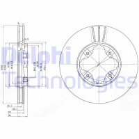 BG2816 DELPHI Гальмівний диск