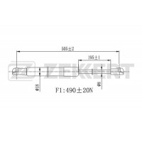 GF-2454 ZEKKERT Газова пружина кришка багажника