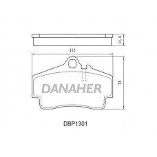 DBP1301 DANAHER Комплект гальмівних колодок дисковий гальм