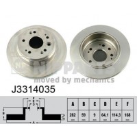 J3314035 NIPPARTS Гальмівний диск