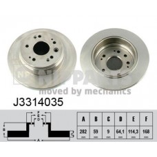 J3314035 NIPPARTS Гальмівний диск