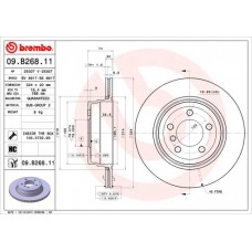 09.B268.11 BREMBO Гальмівний диск