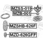 MZSHB-626F FEBEST Захисний ковпак пиловик амортизатора