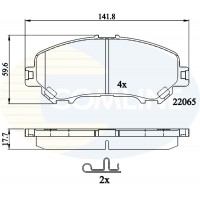 CBP32278 COMLINE Комплект гальмівних колодок дисковий гальм
