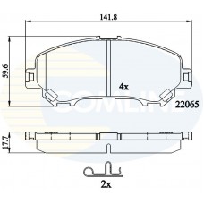 CBP32278 COMLINE Комплект гальмівних колодок дисковий гальм