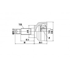 DCV827010 DYNAMATRIX Шарнирный комплект, Привідний вал