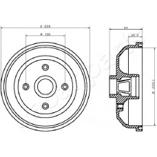 TA-0406 JAPANPARTS Гальмівний барабан