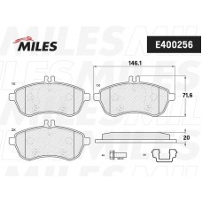 E400256 MILES Комплект гальмівних колодок дисковий гальм
